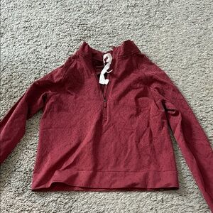 Lululemon restless crop Zip up- Red Quarter-Zip Pullover